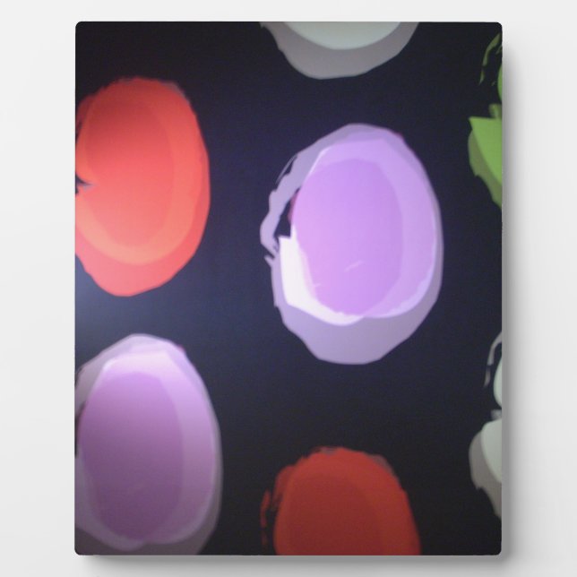 Colourful Modern Pattern Polka Dot Art Print Plaque (Front)