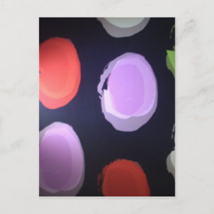Colourful Modern Pattern Polka Dot Art Print Postcard