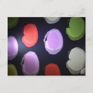 Colourful Modern Pattern Polka Dot Art Print Postcard
