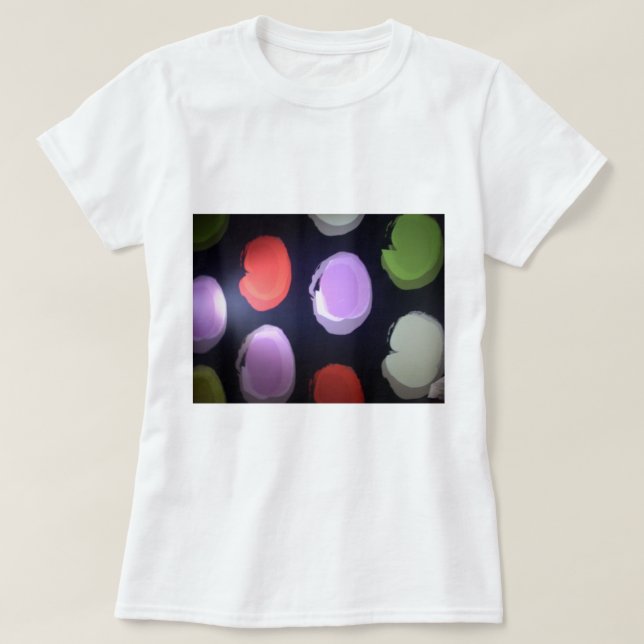 Colourful Modern Pattern Polka Dot Art Print T-Shirt (Design Front)