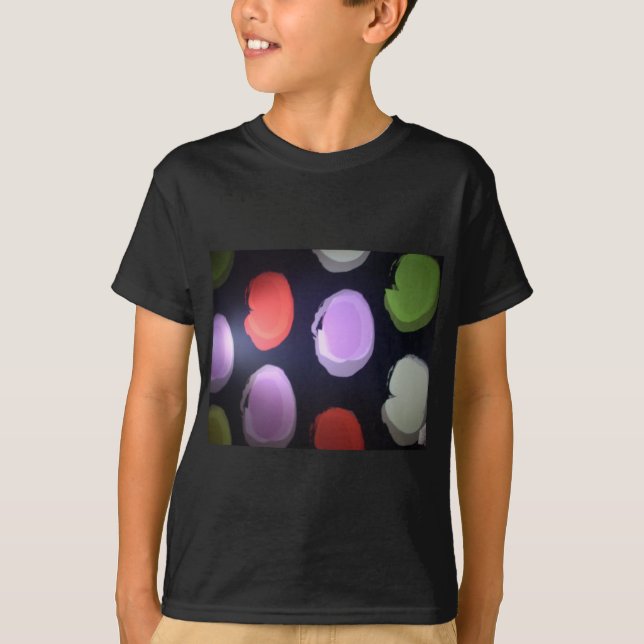 Colourful Modern Pattern Polka Dot Art Print T-Shirt (Front)