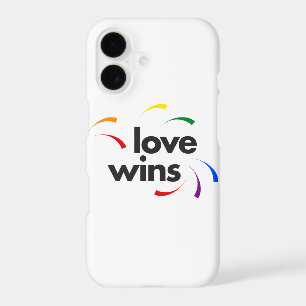 Colourful, modern, playful design of Love Wins