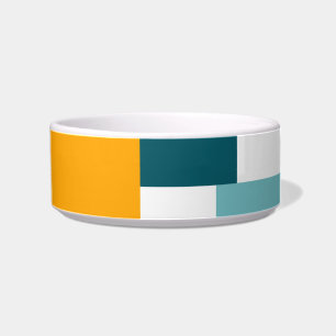Colourful, modern, playful square geometric patter bowl