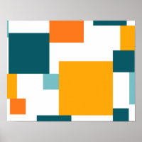 Colourful, modern, playful square geometric patter