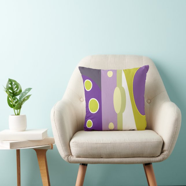 Colourful Modern Print Cushion (Chair)