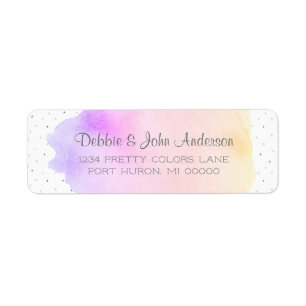 Colourful Modern Return Address Small Business Return Address Label