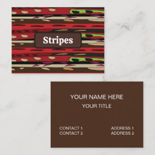 Colourful Modern Rug Striped Pattern Handicraft Business Card