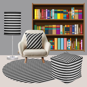 Colourful Modern Striped Pattern           Cushion