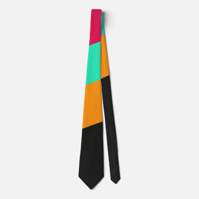 Colourful modern stripes pattern neck tie (Front)