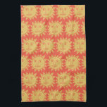 Colourful Modern Suns Yellow Pattern Tea Towel<br><div class="desc">Decorate your kitchen with this cool sunshine art towel. Makes a great housewarming,  birthday or wedding gift! 
You can customise it and add text too.
Check my shop for lots more colours and patterns!</div>
