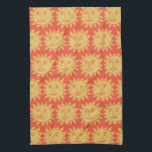 Colourful Modern Suns Yellow Pattern Tea Towel<br><div class="desc">Decorate your kitchen with this cool sunshine art towel. Makes a great housewarming,  birthday or wedding gift! 
You can customise it and add text too.
Check my shop for lots more colours and patterns!</div>
