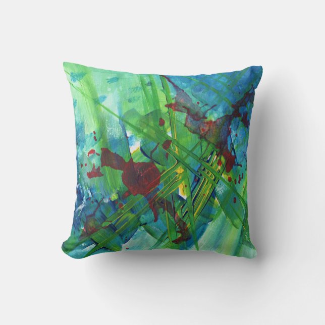 Colourful Modern Throw Pillow (Front)