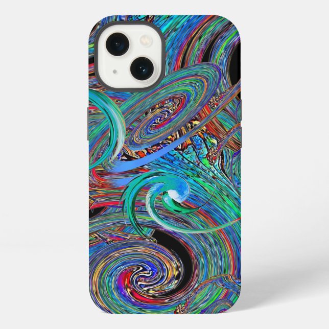 Colourful Modern Trendy Abstract Pattern iPhone Case (Back)