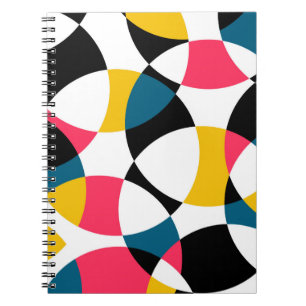 Colourful, modern, trendy, cool circular graphic notebook