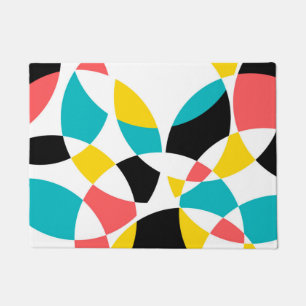 Colourful, modern, trendy, cool, unique circular doormat