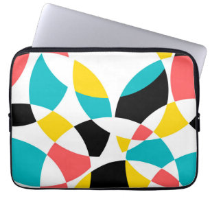 Colourful, modern, trendy, cool, unique circular laptop sleeve