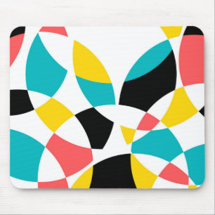 Colourful, modern, trendy, cool, unique circular mouse pad