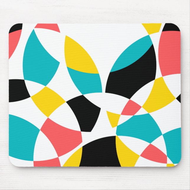Colourful, modern, trendy, cool, unique circular mouse pad (Front)