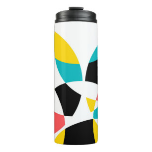 Colourful, modern, trendy, cool, unique circular thermal tumbler