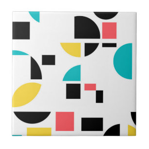 Colourful, modern, trendy, fun, cheerful geometric ceramic tile
