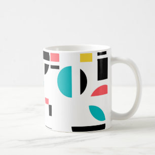 Colourful, modern, trendy, fun, cheerful geometric coffee mug