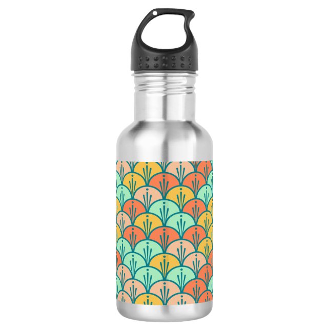 Colourful Modern Trendy Geometric Fish Scale 710 Ml Water Bottle (Front)