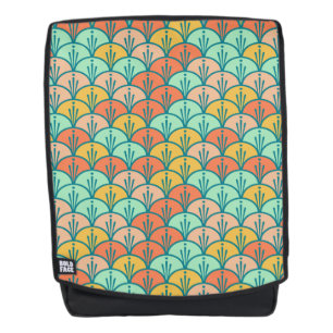 Colourful Modern Trendy Geometric Fish Scale Backpack