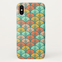 Colourful Modern Trendy Geometric Fish Scale