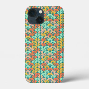 Colourful Modern Trendy Geometric Fish Scale iPhone 13 Mini Case