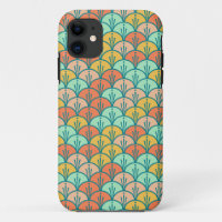 Colourful Modern Trendy Geometric Fish Scale