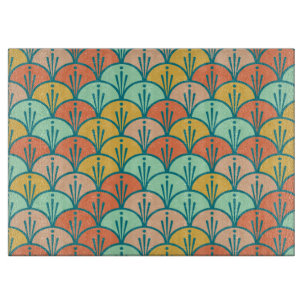 Colourful Modern Trendy Geometric Fish Scale Cutting Board
