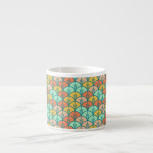 Colourful Modern Trendy Geometric Fish Scale Espresso Cup