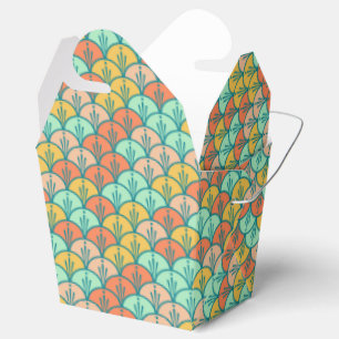 Colourful Modern Trendy Geometric Fish Scale Favour Box