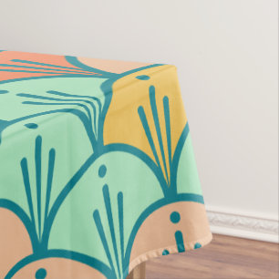 Colourful Modern Trendy Geometric Fish Scale Tablecloth