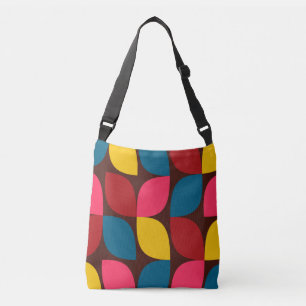 Colourful, modern, trendy, urban flower abstractio crossbody bag