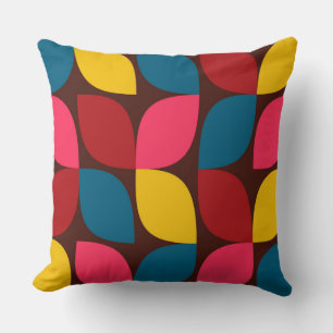 Colourful, modern, trendy, urban flower abstractio cushion