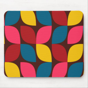 Colourful, modern, trendy, urban flower abstractio mouse pad