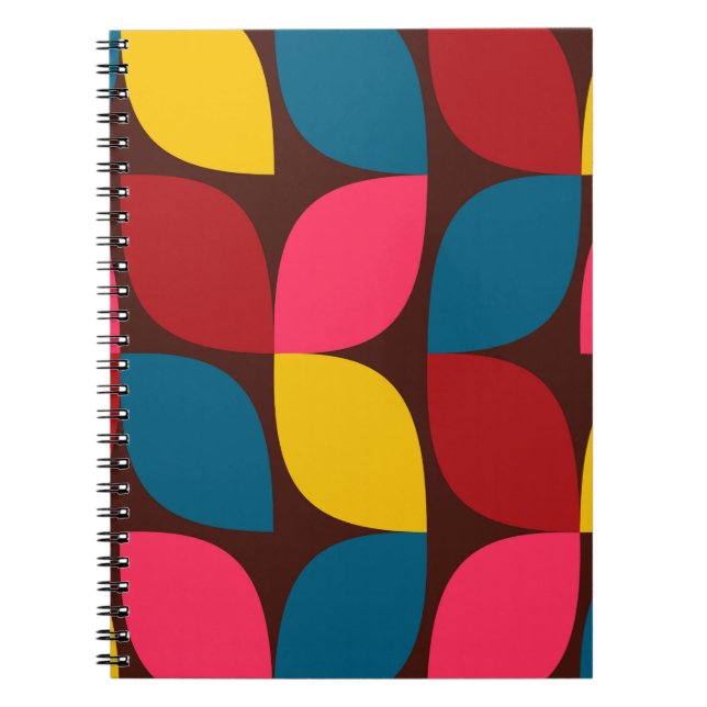 Colourful, modern, trendy, urban flower abstractio notebook (Front)