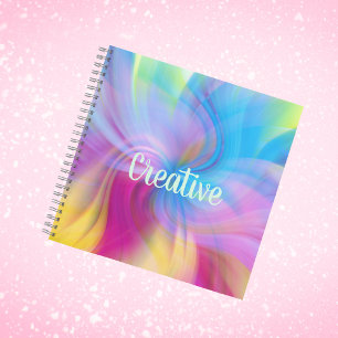 Colourful Modern Watercolor Abstract Pattern Notebook