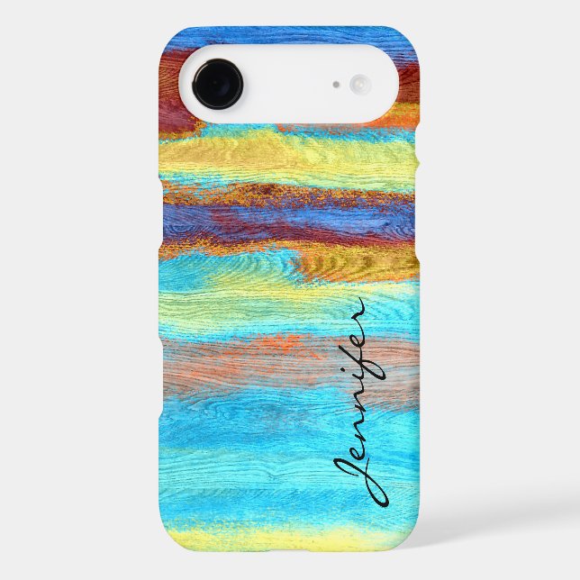 Colourful Modern Wood Grain Background #31 Case-Mate iPhone Case (Back)