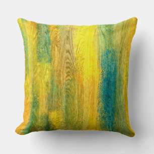 Colourful Modern Wood Grain Background #31 Cushion