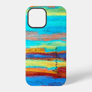 Colourful Modern Wood Grain Background #31 iPhone 12 Pro Case