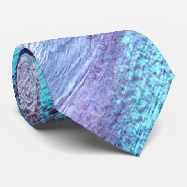 Colourful Modern Wood Grain Background #33 Tie (Rolled)