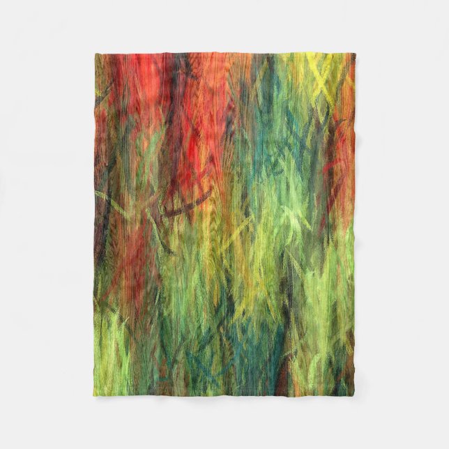 Colourful Modern Wood Grain Background #3 Fleece Blanket (Front)