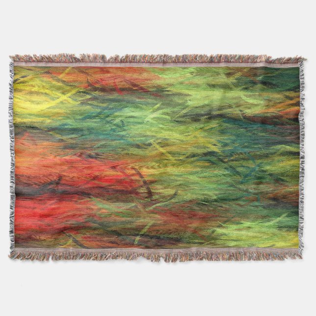 Colourful Modern Wood Grain Background #3 Throw Blanket (Front)