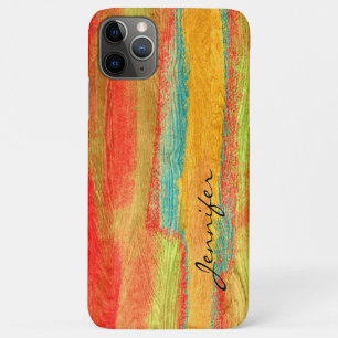 Colourful Modern Wood Grain Background #6 iPhone 11 Pro Max Case