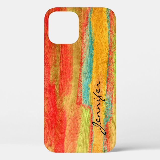 Colourful Modern Wood Grain Background #6 Case-Mate iPhone Case (Back)