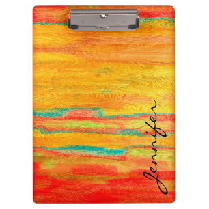 Colourful Modern Wood Grain Background Clipboard