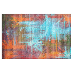 Colourful Modern Wood Grain Background Fabric