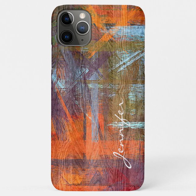 Colourful Modern Wood Grain Look #2 Case-Mate iPhone Case (Back)